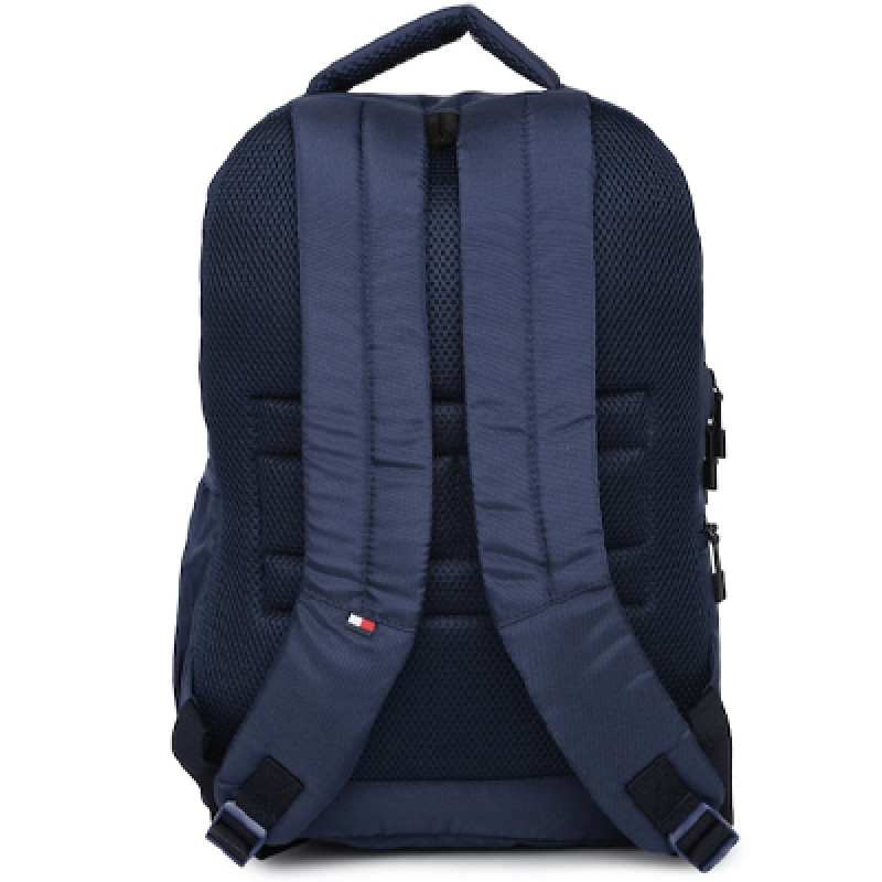 Unisex Navy Blue Typography Backpack